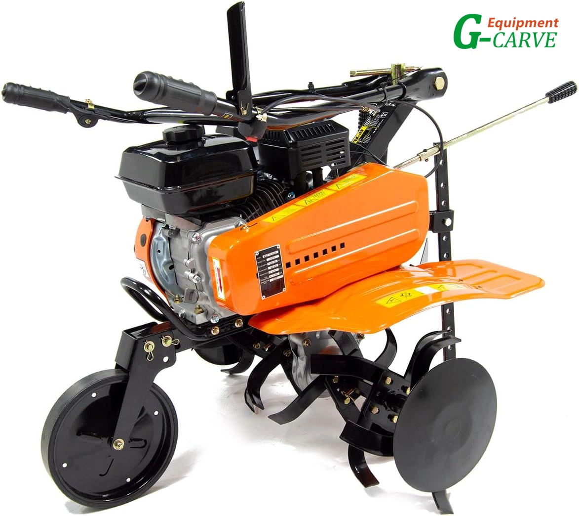 212cc Tiller Rototiller Cultivator 4 Blades Garden Soil Power Rotary