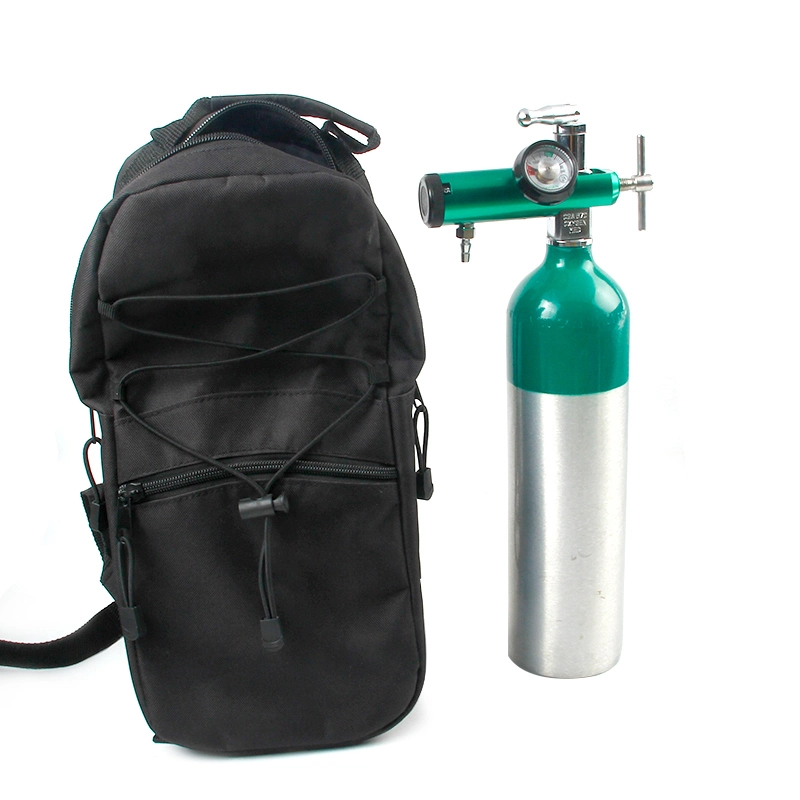 Oxygen Cylinder Backpack (M6 Size Cylinder) with M6 Aluminum Oxygen Cylinder with O2 Regulator