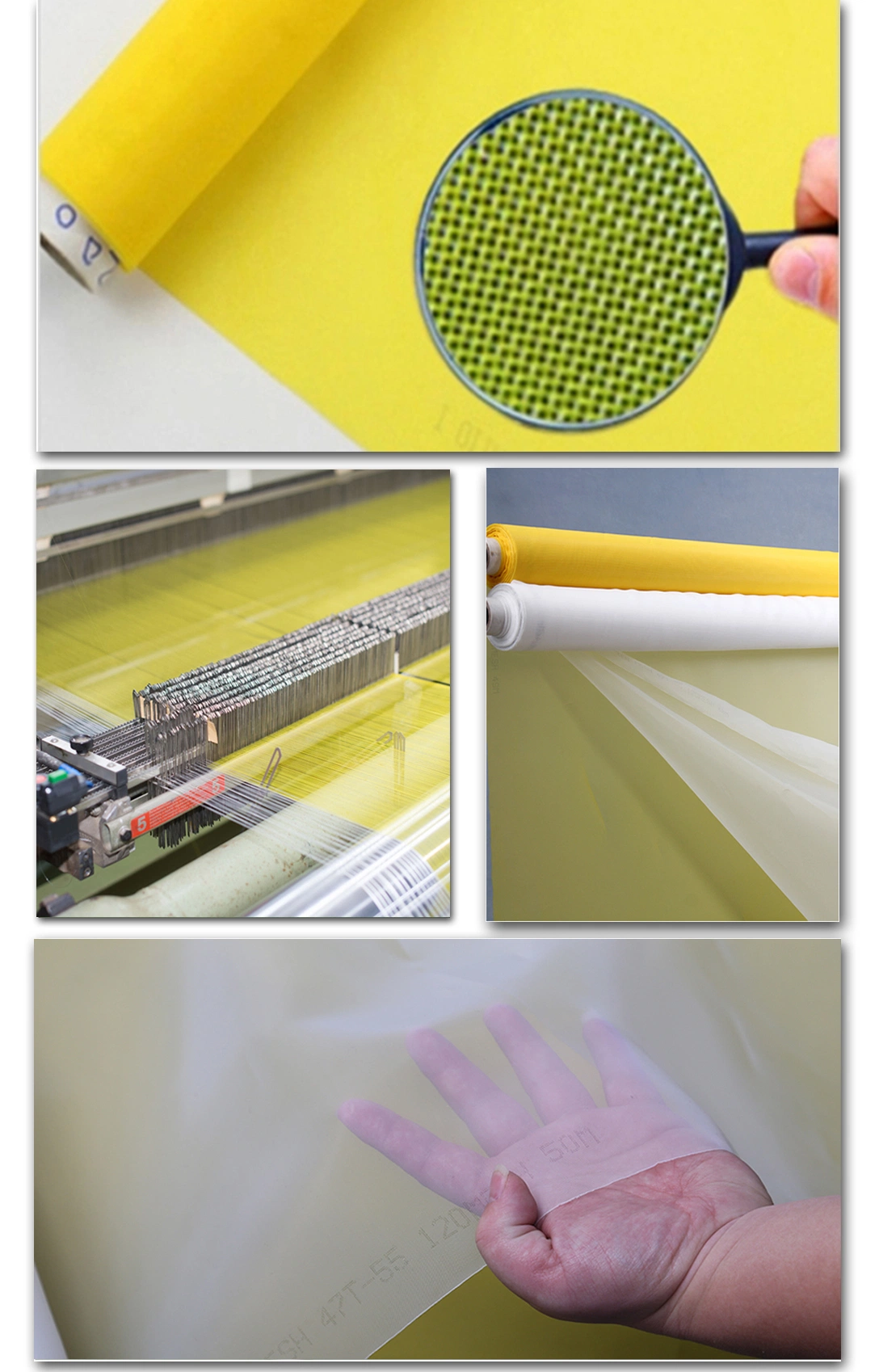 Low Elongation Polyester Screen Printing Mesh Textile Fabric