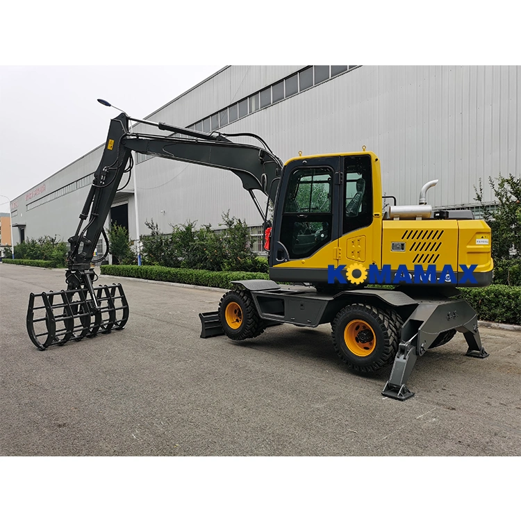 Mini Excavator Grapple 8.8ton Hydraulic Grab Wheeled Loaders for Log Sugarcane etc