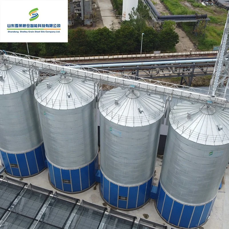 China Shelley Manufacture Galvanized Steel Silo Poultry Farm Grain Wheat Maize Silo for Sale
