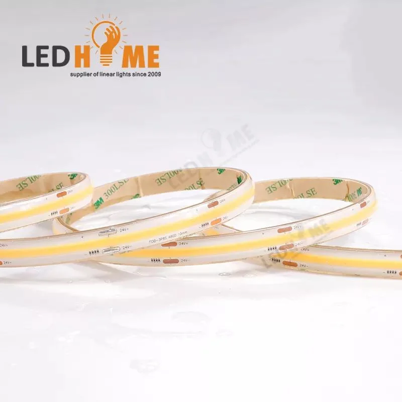 COB Dotless LED Tape Light 12V 24V 480 LEDs High CRI90 8mm COB Flexible LED Strip Light