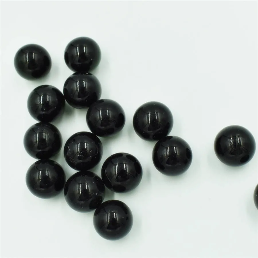 Black Opaque 16mm Glass Marbles