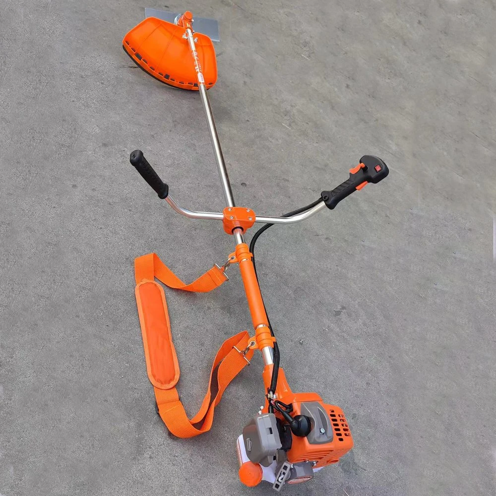 Neue Professional Gasoline 2-Takt-Motor Jäten Seitlich Montierte Seitenruderschulter Rasenbürste Grasschneider Trimmer Bürstenschneider Weide Trimmer für 42cc Leistung Zenozh