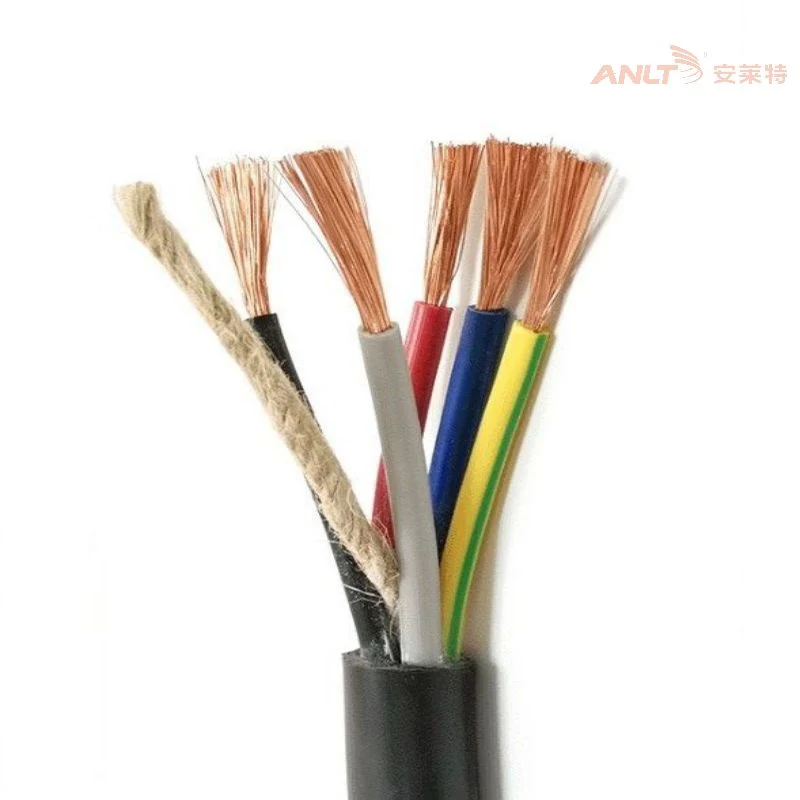 Multi Conductor Flexible Cable 3 Core Black Electrical PVC Wire Power Cable