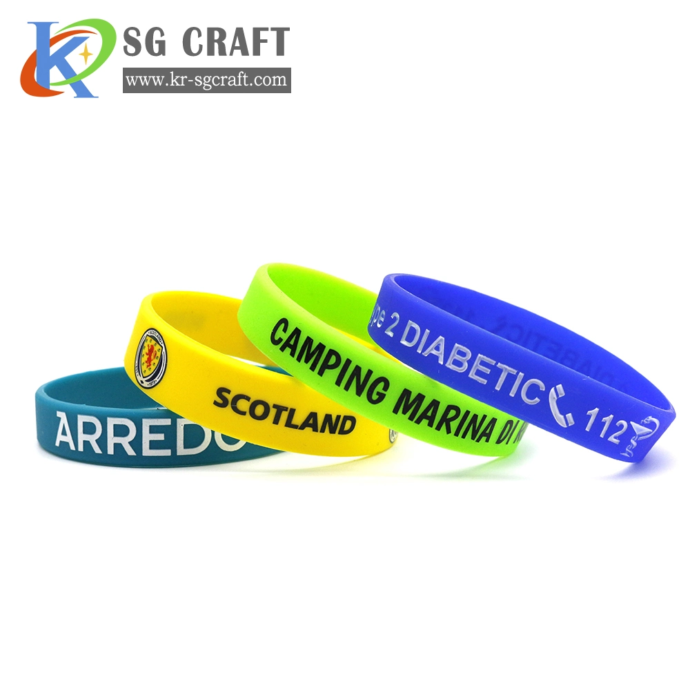 Custom Various Silicone Wristbands with The Free Artwork in 2 Hour