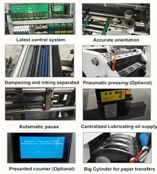 Печать в режиме офсетной печати в рулон с использованием многоцветного офсетного принтера формата A3 Машина