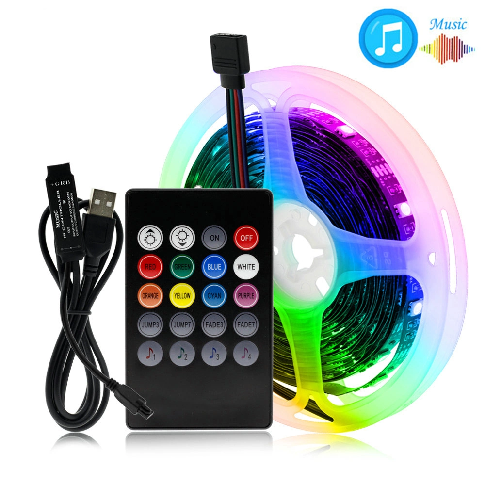 RGB Changeable USB LED Strip 5050 DIY Flexible LED Light Bluetooth Control / Music Control LED TV Background Lighting