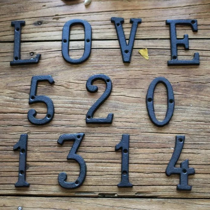 Beautiful Decorative Wall Long Metal Letters Numbers for Market