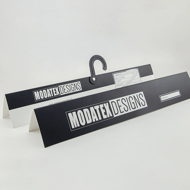 Black Fabric Sample Display Cardboard Paper Card Header Hanger