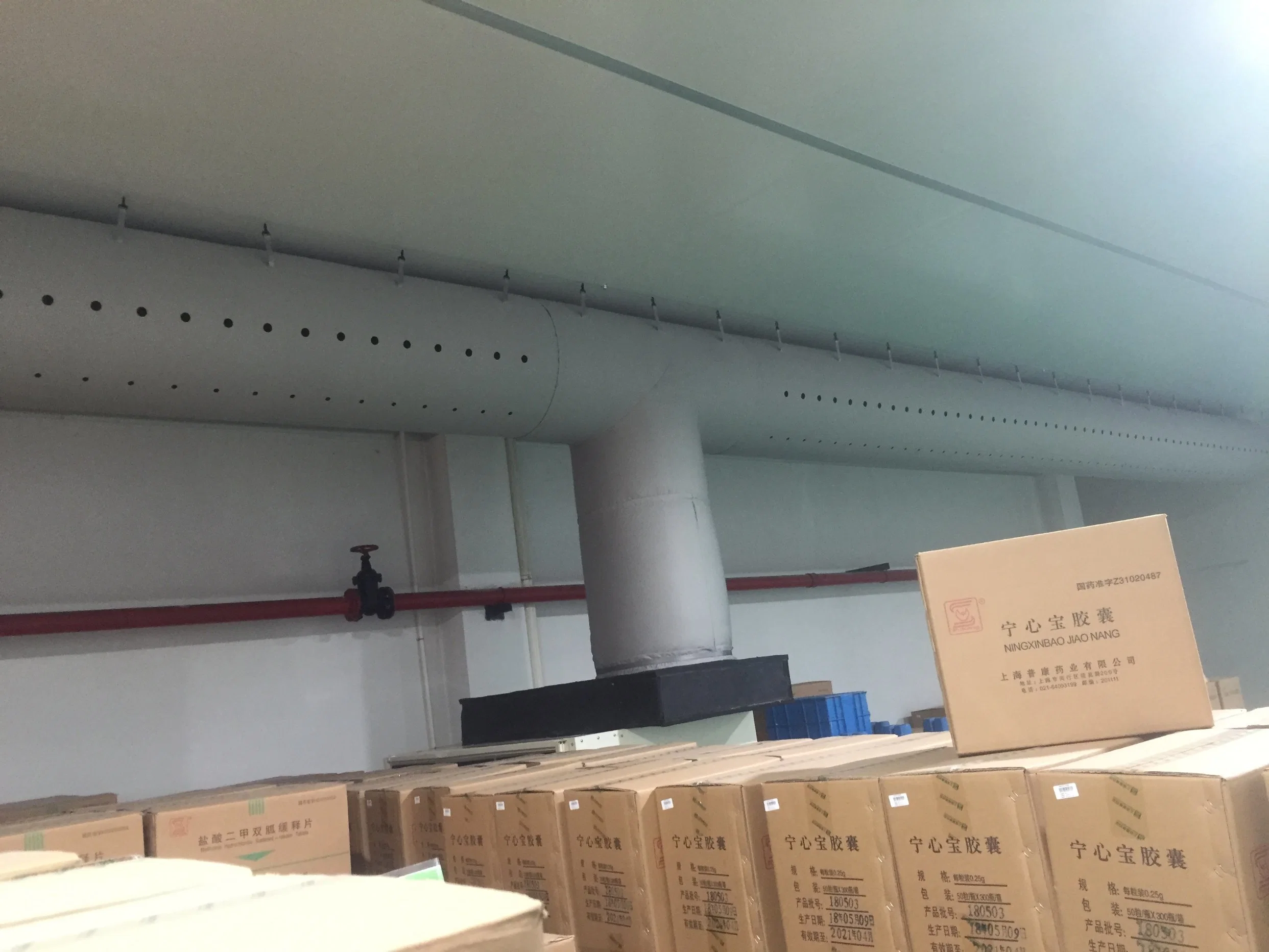 Medical Storage Air Supply System, Flame Retardant Anti-Condensation Fiber Bag Air Pipe