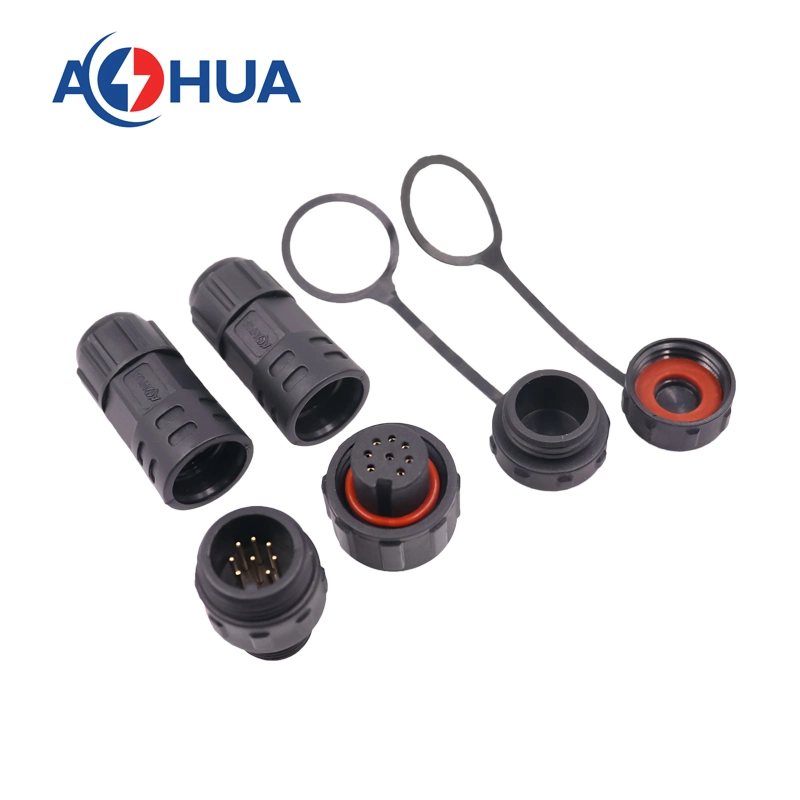 Aohua Hot Sale Electric Male Female 8 Pin M16 Solder Type Waterproof Connector