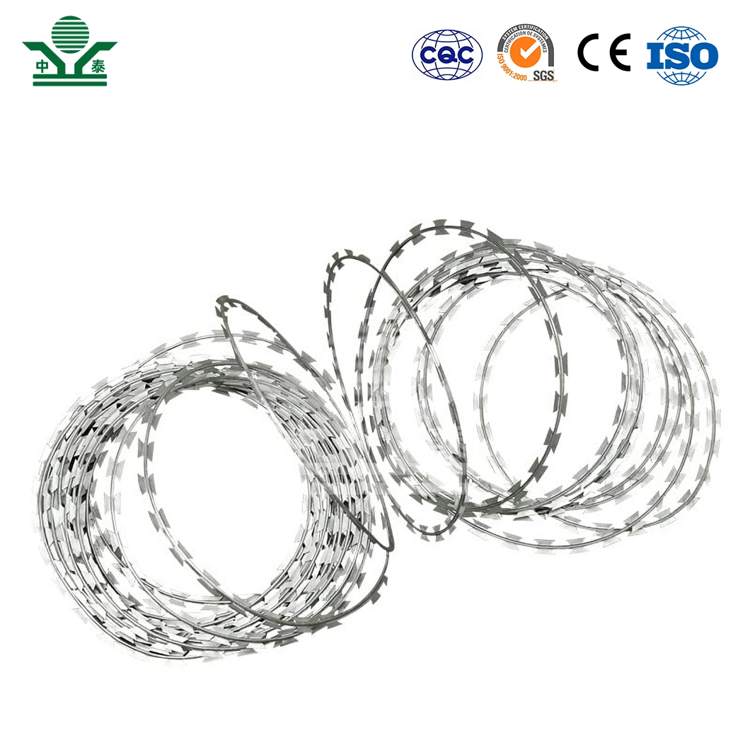 Zhongtai Jail Barbed Wire China Wholesale/Supplierrs 28 Inch Coil Diameter Black Coated Barbed Wire Used for Stainless Steel Anti Climb Fence