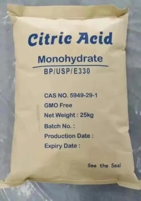 Original Factory Price White Powder Crystal Citric Acid Monohydrate for Food Acidity Regulators