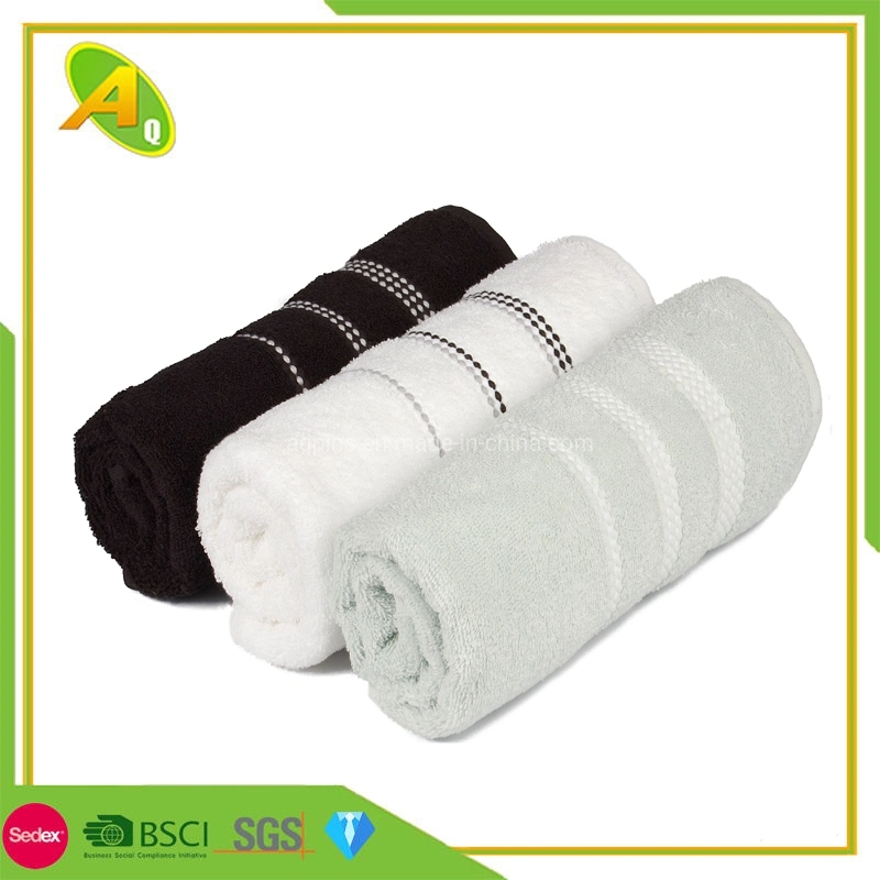 Luxury Customized Face Terry Towel White 100% Cotton Embroidered Washcloth/ Hotel Bath Towel (02)