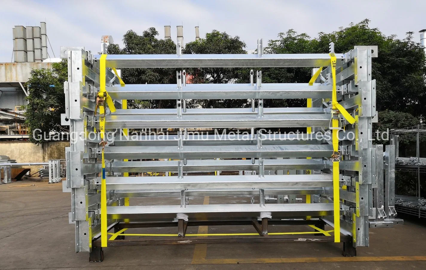 Jimu Hot DIP Galvanized Light Steel Structure Roller Conveyor Idler Frame