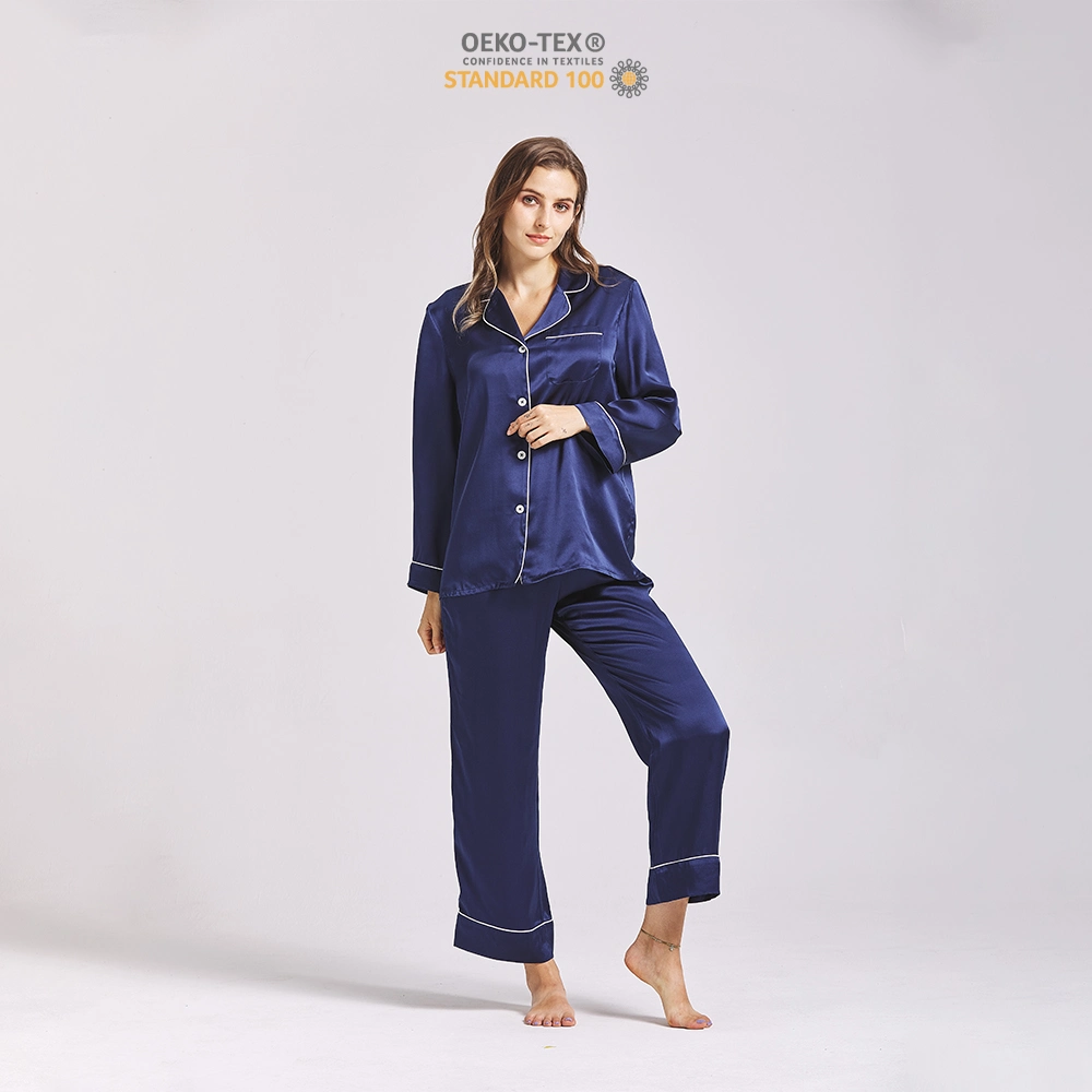 Custom High quality/High cost performance Silk Pyjamas Women 22 Momme Homewear Silk Sleep Wear