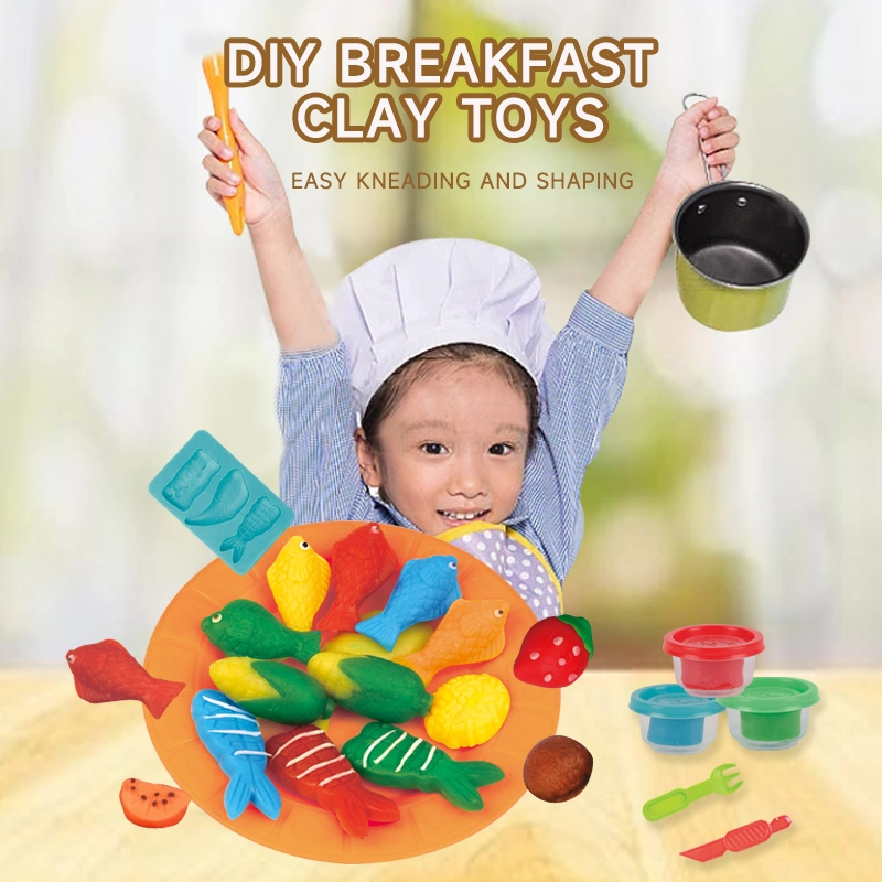 Kids Intelligent DIY Air Dry Plasticine Soft Clay Toy Set Children Early Childhood Educational Modeling Play Dough with Tools