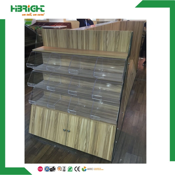 Supermercado de madera de metal Frutas y hortalizas Display Rack