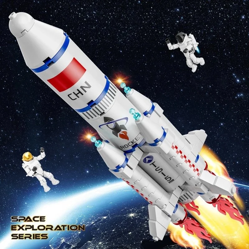 Low Price City Aerospace Rocket Space Exploration Educational Toys Plastic Building Block Toy for Children Exquisitely Building Block Toy