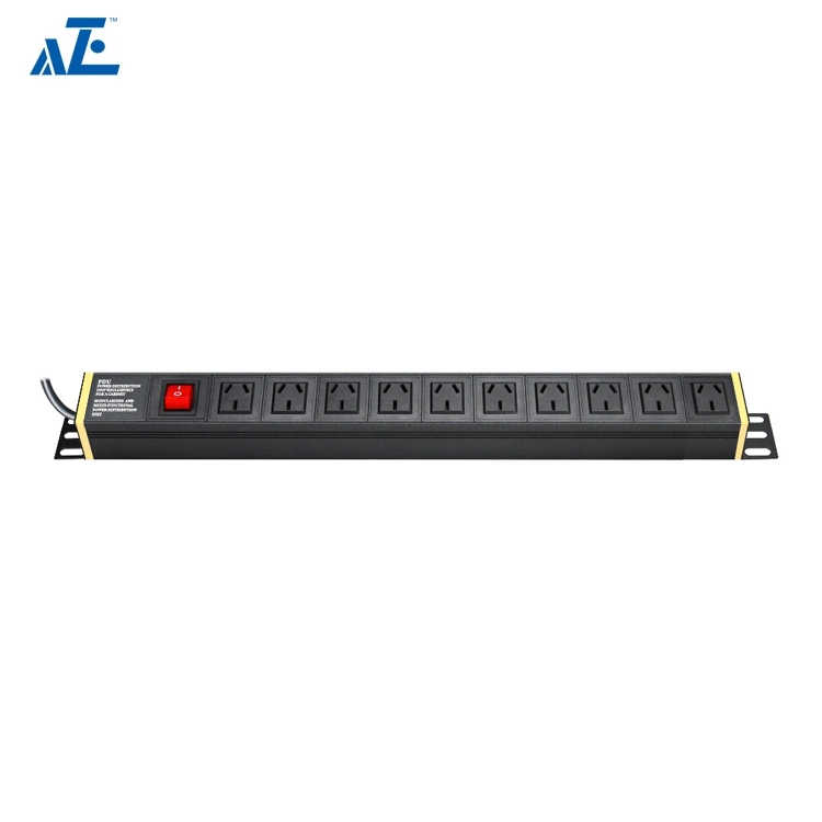 1u Rack Mount 6 Ways America PDU for 6u 9u 12u Outdoor Wallmount Cabinet