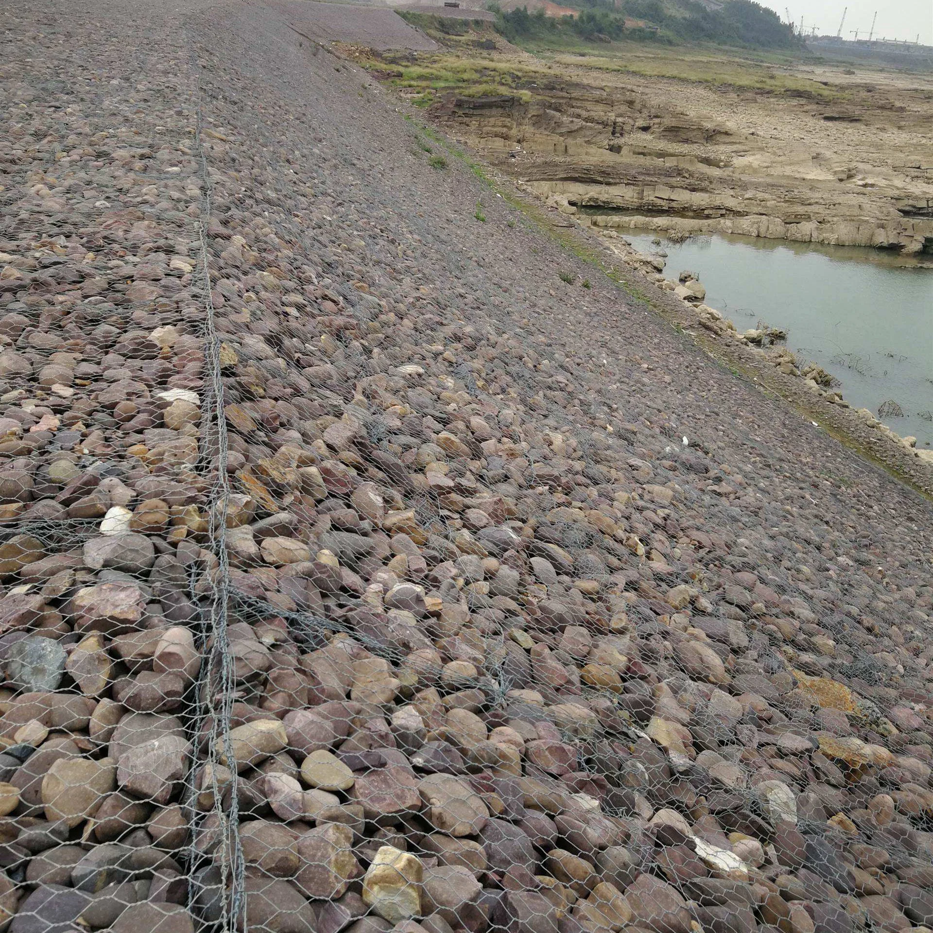 Caixa de Gabion hexagonal de retenção de parede Rio Banco proteção Gabion