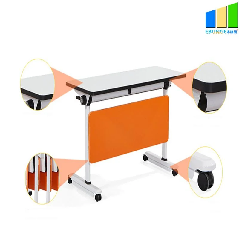 Office Meeting Sliding Movable Adjustable Conference Room Stackable Folding for Training Tables