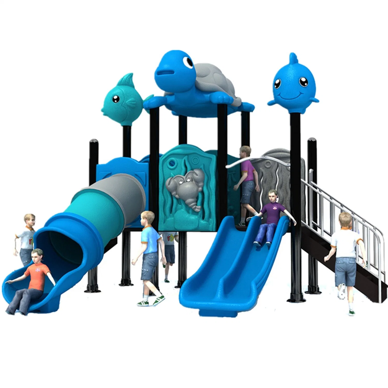 Outdoor Playground Equipment Community Park Large Children's Slide