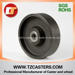 Heavy Duty Rubber on Cast Iron Caster Wheel Black