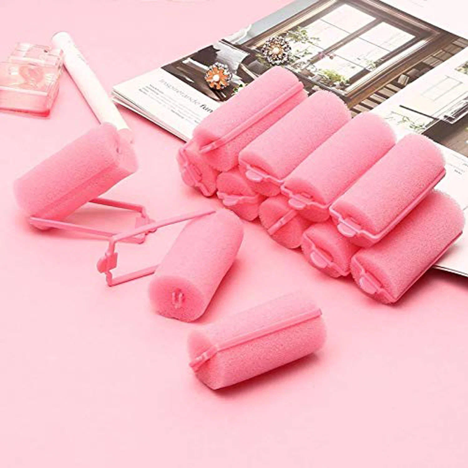 Eco-Friendly Soft Foam Hair Rollers Household Self Grip Sleeping Hair Curlers