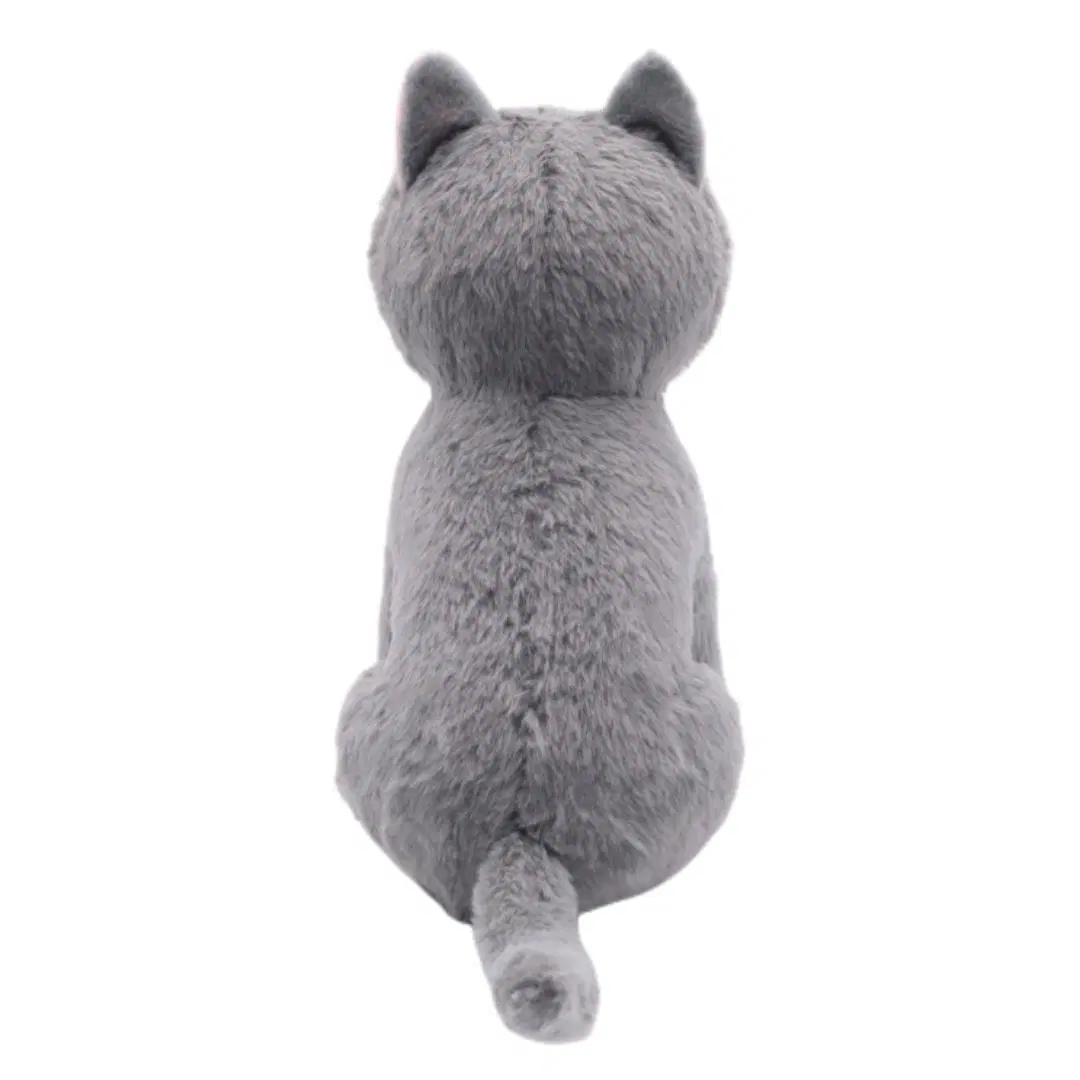 Lindo juguete gato animales en casa de realismo 24cm (H) gris sentado Gato de peluche suave felpa juguetes para niños