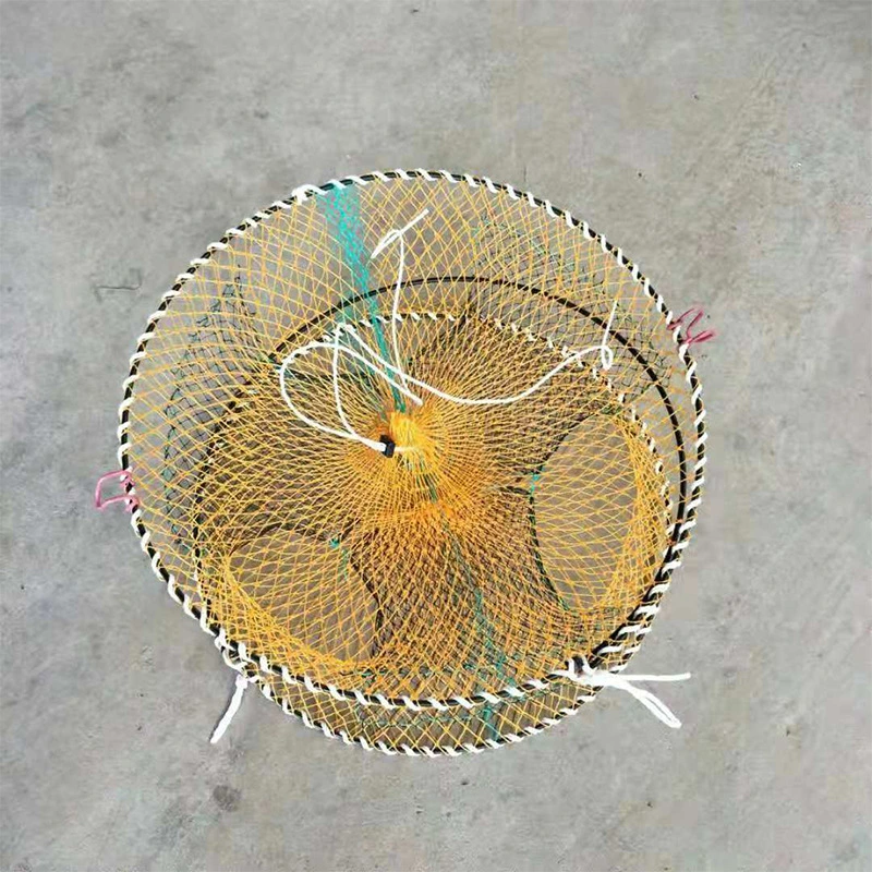 High Strength Plastic Coated Spring Crab Cage PE Ply Net Fishing Trap Aquaculture Equipment Lobster Crab Trap