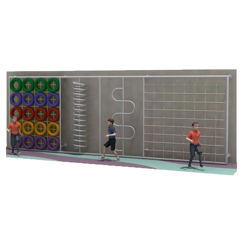 Hot Selling Customized Outdoor Playground Gym Fitness Pipe Rope Net Rock Climbing Wall Equipment
