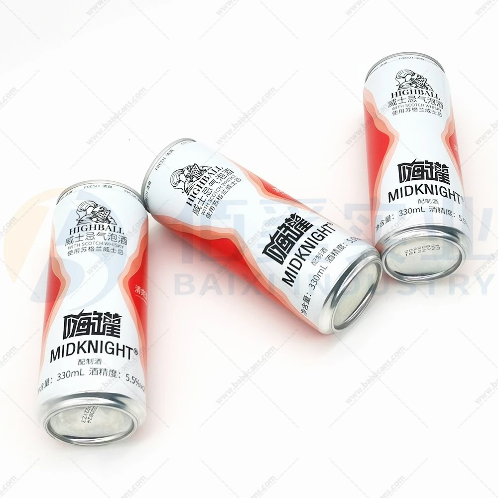 Vacío vacío impresión personalizada aluminio cerveza latas 202dia fácil de abrir Tapa para 200ml 250ml 269ml 310ml 330ml 355ml 375ml 475mL 500ml Embalaje de bebidas