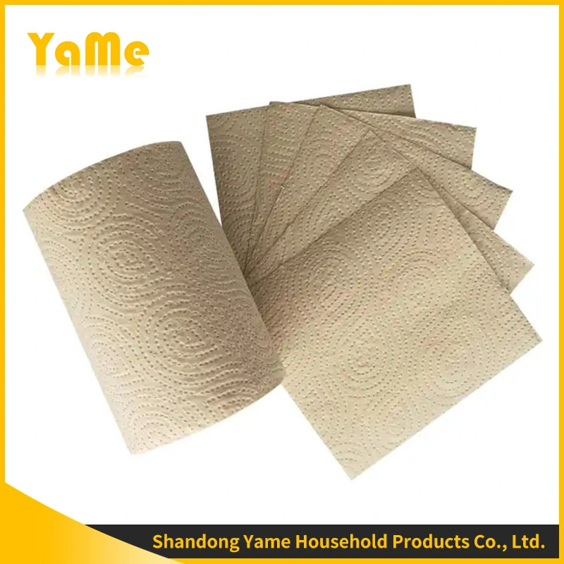 Papel de cozinha toalha Suave do Rolo a granel de bambu da Fábrica 2 ply caso o OEM GSM Estilo de camada de polpa de embalagem apresentam cores materiais ecológicos