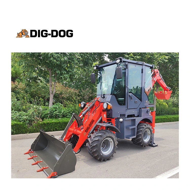 Dig-Dog New Product 2240lbs Excavatormini Wheel Backhoe Loader