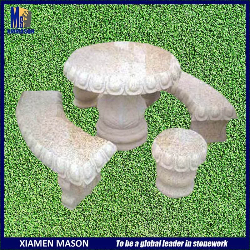 Garden Decorations Classic Style Marble Chairs and Table