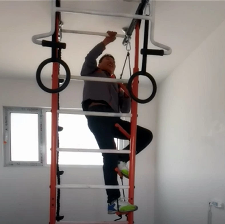 Terrain de jeux pour enfants Accueil de montée des équipements de gym avec des accessoires