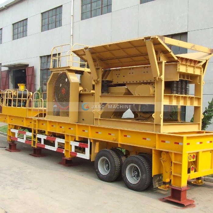 50-100tph Mobile Stone Crushing Machinery Production Rock Limestone Coal Granite Gold Nickel Ore Jaw Crusher Machine Price