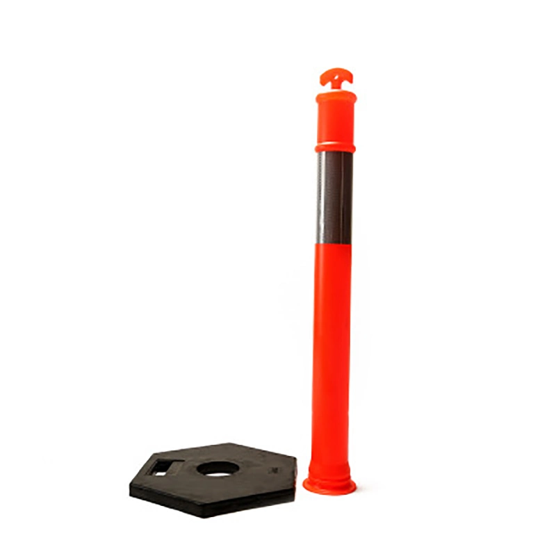 42" Orange Delineator Grip-T Post with Hi Reflective Bands