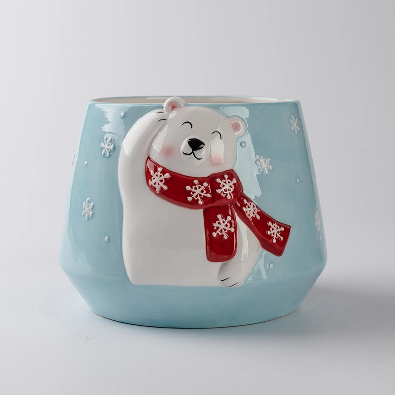 Custom Ceramic Mugs Hand Painted 3D Cute Bear Coffee Cup