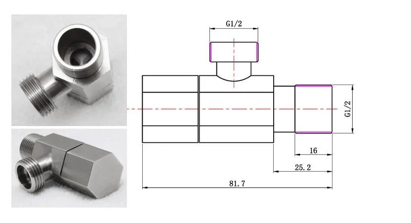 Customized Part 304 316 Stainless Steel Home Hardware Angle Valve