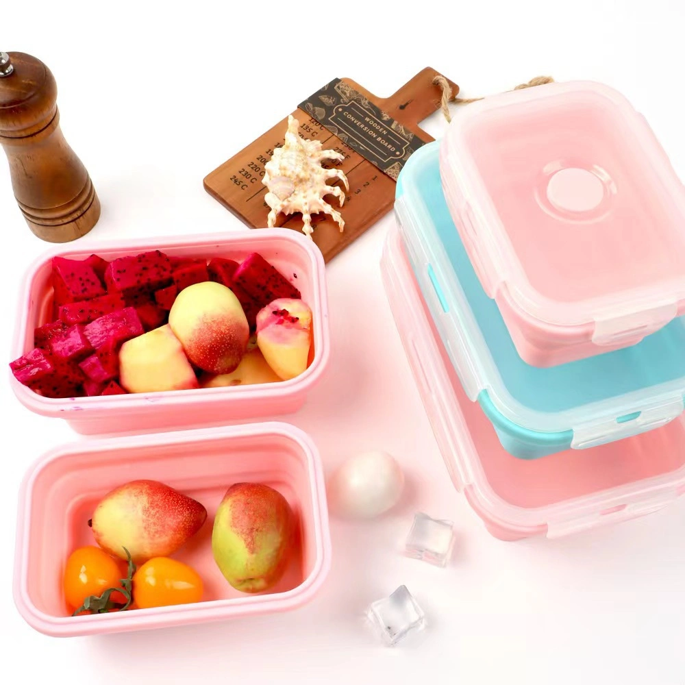 Pliable en silicone de qualité alimentaire Aliments coffret de stockage de conteneurs