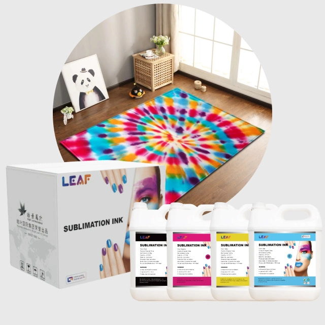 LEAF 1000ml Sublimation Ink Set - Vibrant CMYK Colors for Heat Transfer Printing