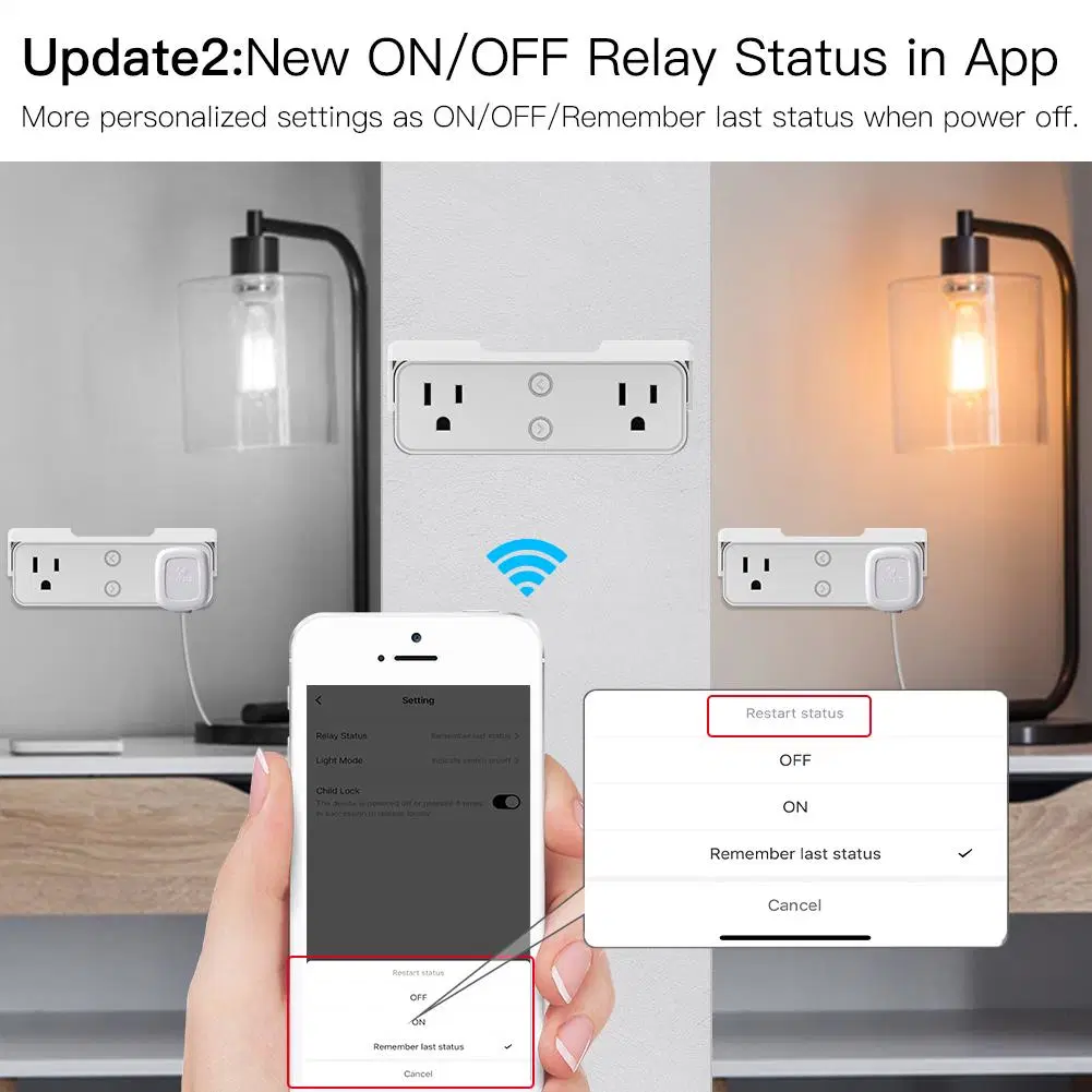 Plug Hardware Wi-Fi Tuya Smart Us Outlet Extender Multi Plug Socket