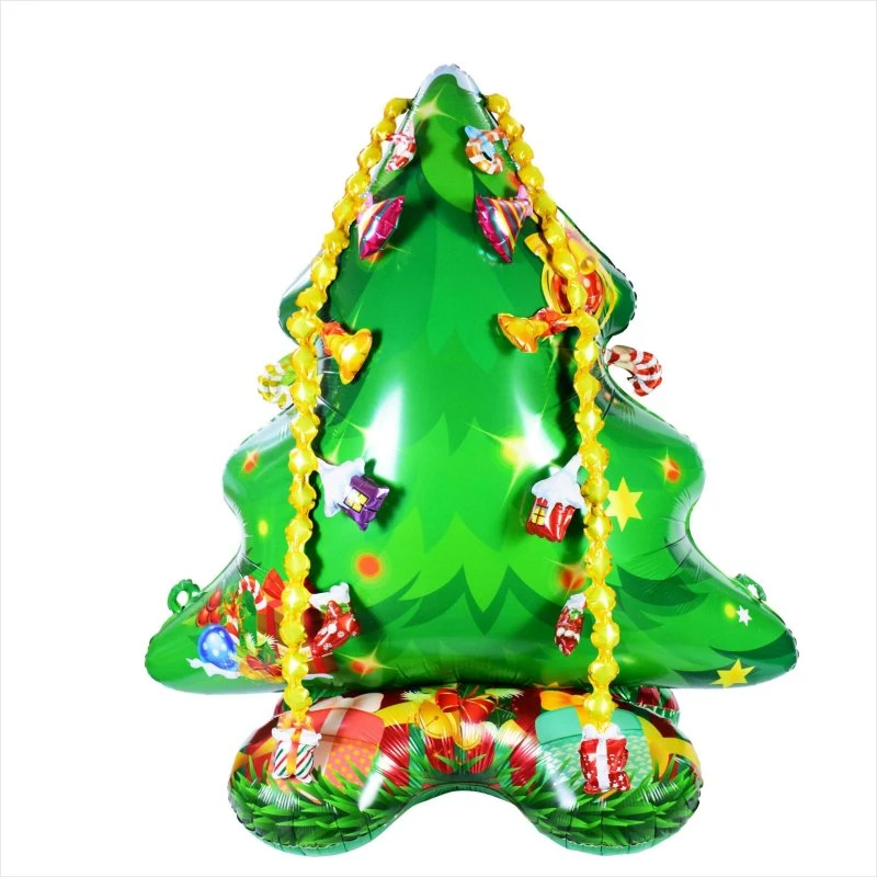 Wholesale/Supplier Party Supplies Three Dimensional Christmas Tree Decoration Inflatable Aluminum Foil Balloon