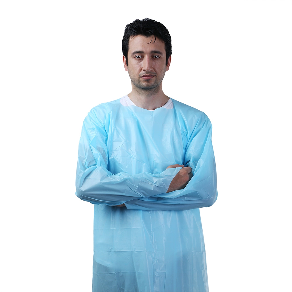 Isolation Labor Protective Disposable Plastic CPE Gown