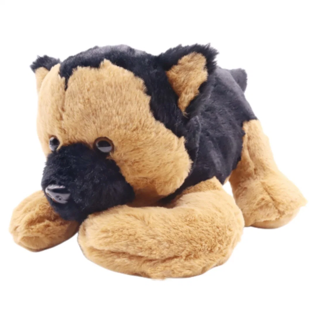 Оптовая торговля мягкими Grovelling немецкого пастуха собака детей игрушки коричневый/черный собака мягкий Doggy детям подарок домашнего животного фаршированные бульдог игрушка для малыша
