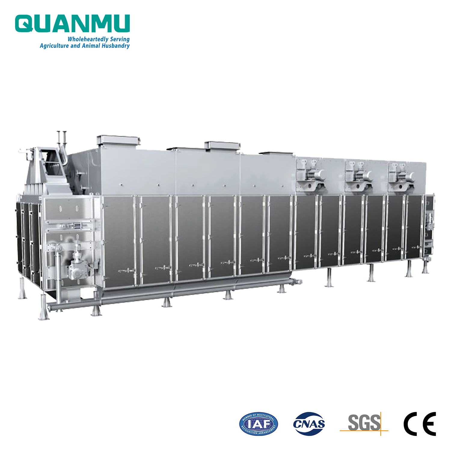 Best Price of Dry Dog or Cat and Pet Food Pellet Belt Type (3000mm width) Steam Drying Machine in Food Machine