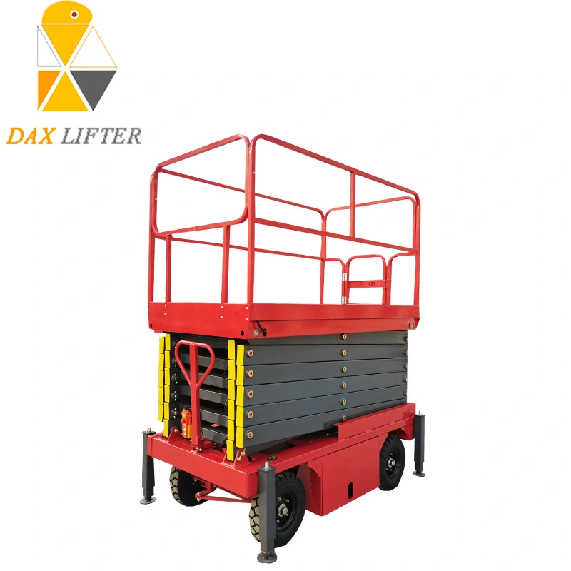 4-18m Manual Moving Mini One Man Lift Battery Hydraulic Electric Aerial Mobile Scissor Lift Price